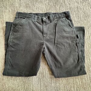 Carhartt Men's Relaxed Fit 100% Cotton Carpenter Utility Jeans Black Size 40x30